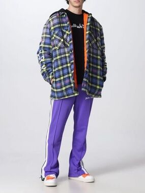NEW OFF WHITE Flannel Padded Jacket Coat size medium men’s designer